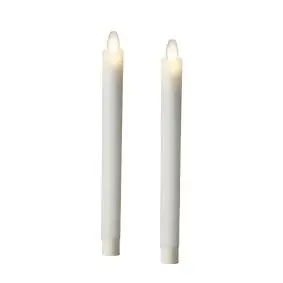 DACORE Stagelys m/bevægelig flamme i hvid 2 stk. - 22 cm - LED LYS