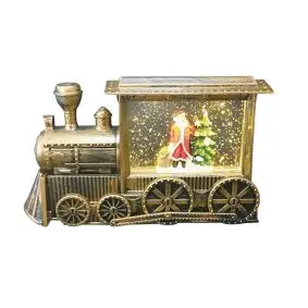 Sne-tog m/julemand 29 x 9 x 17 cm - ØVRIGE