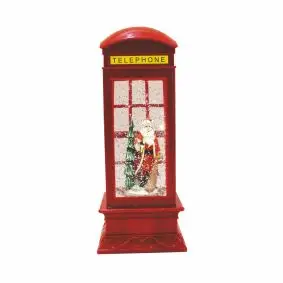 Sne-telefonboks m/ julemand - LYS & LYSKÆDER