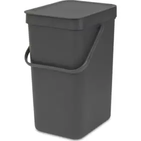 BRABANTIA Affaldsspand m/ låg 12 liter - gråsort - AFFALDSSPANDE