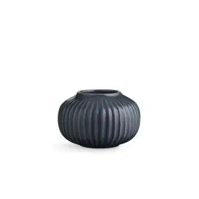 KÂHLER Hammershøi fyrfadsstage antracitgrå 10 cm - LYSESTAGER