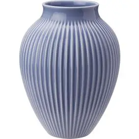 KNABSTRUP Vase 27 cm m/riller - lavendelblå - KNABSTRUP KERAMIK