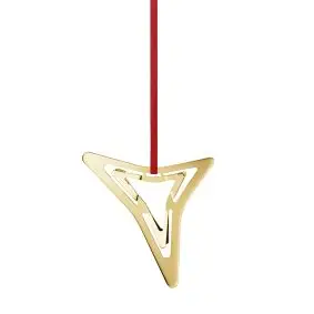 GEORG JENSEN Juleornament tretakket stjerne 2021 - forgyldt - GEORG JENSEN