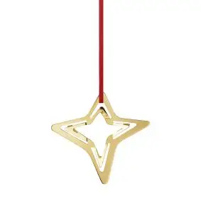 GEORG JENSEN Juleornament firetakket stjerne 2021 - forgyldt - GEORG JENSEN
