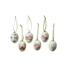 DACORE Påskeæg med motiver blomster/sommerfugle - 1 stk - PYNT & FIGURER