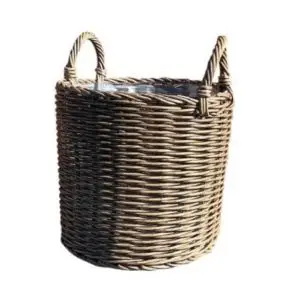 DACORE Kurv i mørkegrå flet - mellem - HAVEARTIKLER