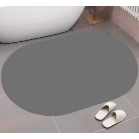 Bademåtte 50x80 cm grå - BADEVÆRELSE