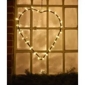 Trådhjerte Ø 40 cm - LYS & LYSKÆDER