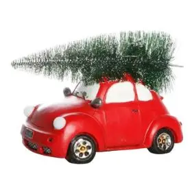 DET GAMLE APOTEK Dekobil m/juletræ led - rød - ØVRIGE