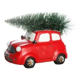 DET GAMLE APOTEK Dekobil m/juletræ led - rød - ØVRIGE