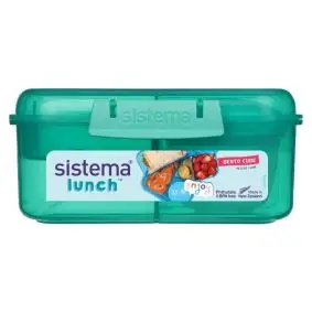 SISTEMA Madkasse bento cube 1,25 liter - teal - MADKASSER & DRIKKEDUNKE