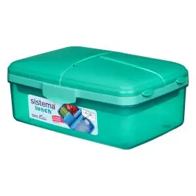 SISTEMA Quaddie slimline madkasse - minty teal - OPBEVARING