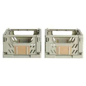 DAY Opbevaringskasse foldbar 25x16,5 cm moss green - 2 stk. - DIVERSE