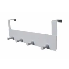 Knagerække til dør 4 knager - hvid - DIVERSE