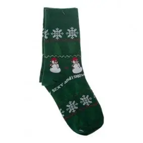 DET GAMLE APOTEK Julestrømper med julemand 42-46 - grøn - JUL