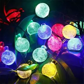 Solar lyskæde kugler - multicolor - HAVELAMPER
