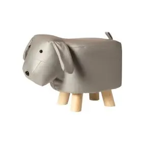 DACORE Skammel m/træben - grå hund - BOLIG & FRITID