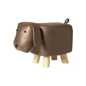 DACORE Skammel m/træben - brun hund - BOLIG & FRITID