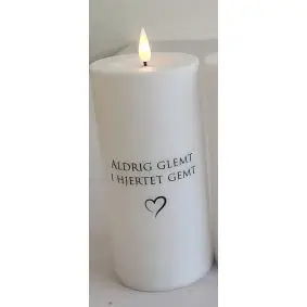DACORE Gravlys m/3D flamme med timer  Ø7 cm - aldrig glemt - LED LYS