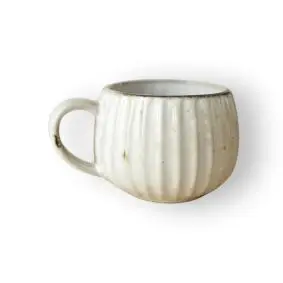 DACORE Stribet krus 360 ml - sand - KOPPER & KRUS