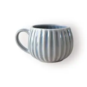 DACORE Stribet krus 360 ml - lysblå - KOPPER & KRUS