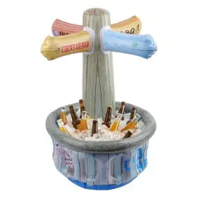 Oppustelig drinkskøler - "cold drinks here" - HAVEN