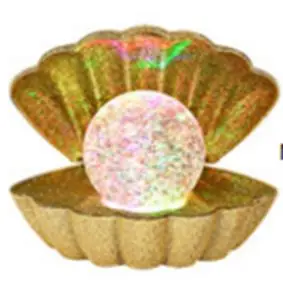 Musling lampe guldglimmer - inkl. usb ledning - DIVERSE