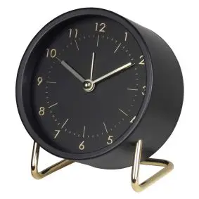 Vækkeur retro - sort/messing - HUSHOLDNING