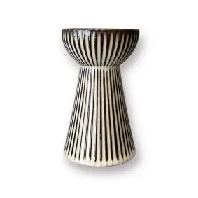 DACORE Hyacint vase med riller 15 cm - lysgrå/mørkgrå - VASER