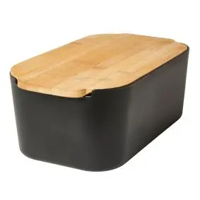 DACORE Brødkasse med bambuslåg - sort - BRØDKASSER