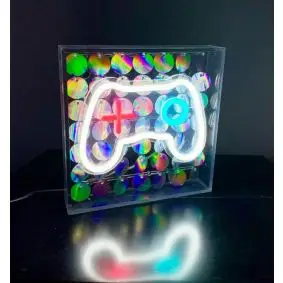 Neonskilt med motiv - gamer - DIVERSE