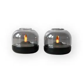 Bordlampe til batteri med flamme-væge - 2 stk. - HAVELAMPER