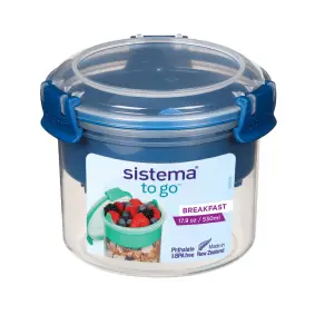 SISTEMA Breakfast to go 530 ml - ocean blue - MADKASSER & DRIKKEDUNKE