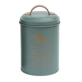 Opbevaringsdåse i metal grøn med guld - te - OPBEVARINGSGLAS / DÅSER