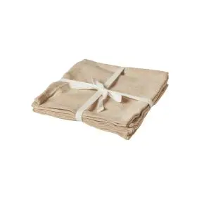 DACORE Mundserviet 40x40 cm 4 stk - hørfarvet - TILBEHØR