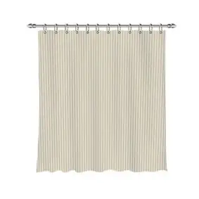 DACORE Badeforhæng incl. ringe 180x200 cm - sand stribet - BADEFORHÆNG