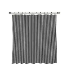 DACORE Badeforhæng incl. ringe 180x200 cm - sort stribet - BADEFORHÆNG