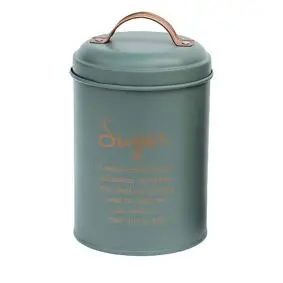 Opbevaringsdåse i metal grøn med guld - sugar - OPBEVARINGSGLAS / DÅSER