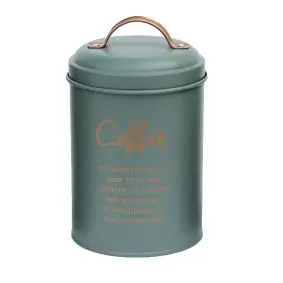 Opbevaringsdåse i metal grøn med guld - coffee - OPBEVARINGSGLAS / DÅSER