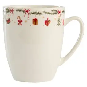 Jule krus hvid med mønster 34 cl - KOPPER & KRUS