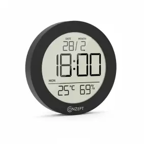 Termometer og hygrometer rundt - hvidt - HUSHOLDNING